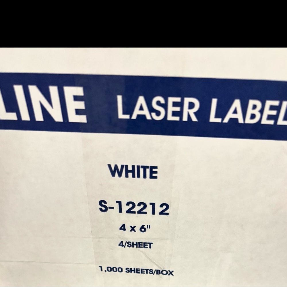 White Laser Labels 4x6